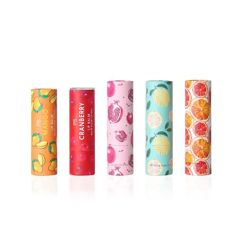 Wholesale Custom Empty Lip Gloss Packaging Containers White Paper Tube