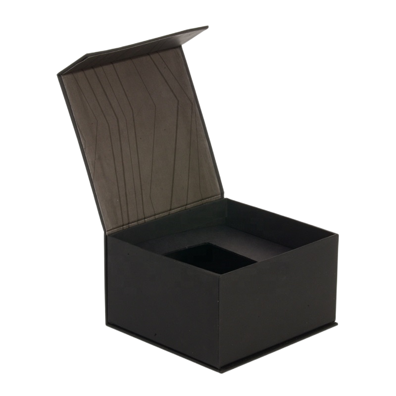 Custom Black Magnetic Luxury Jewelry Watch Gift Packaging Cardboard Paper Box