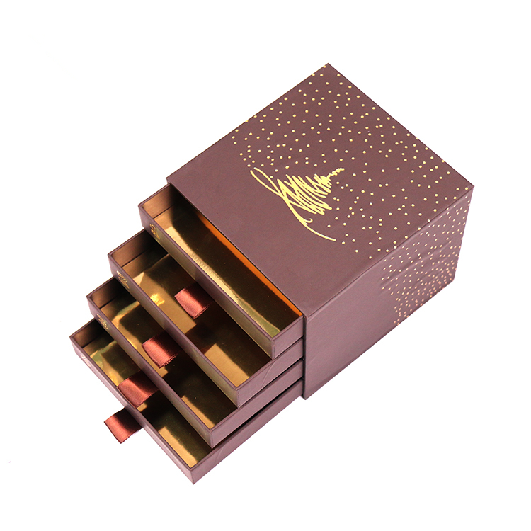Luxury Customised Chocolate Drawer Box with Ribbon
